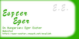 eszter eger business card